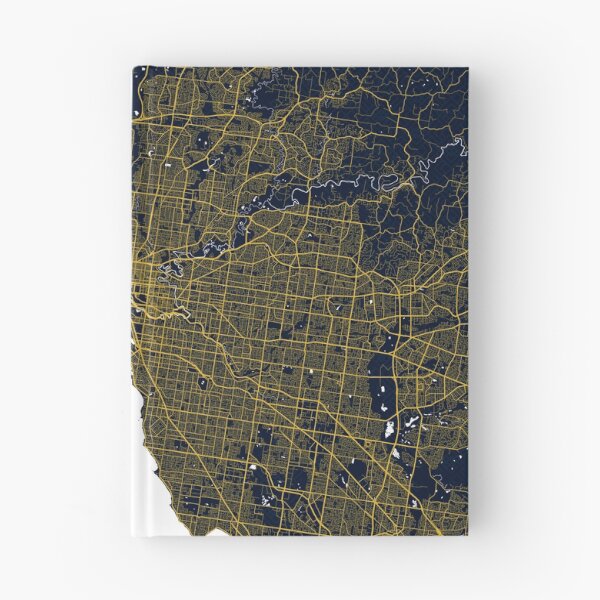 Item preview, Melbourne City Map of Victoria, Australia - Gold Art Deco designed and sold by deMAP.