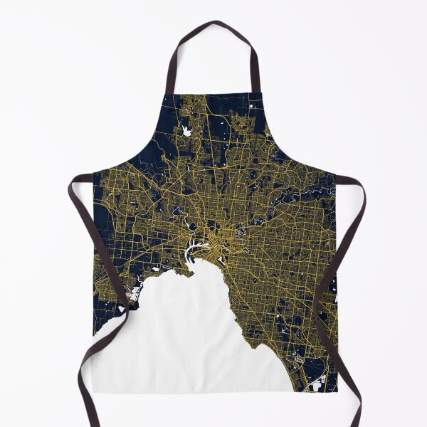 Item preview, Melbourne City Map of Victoria, Australia - Gold Art Deco designed and sold by deMAP.