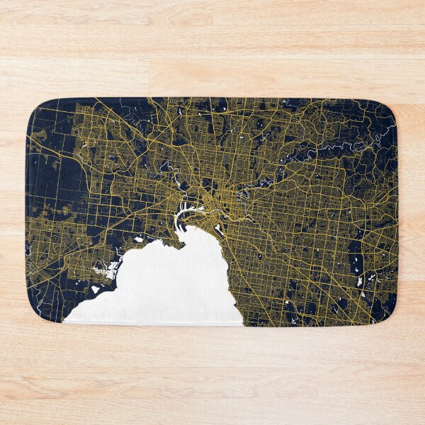 Item preview, Melbourne City Map of Victoria, Australia - Gold Art Deco designed and sold by deMAP.