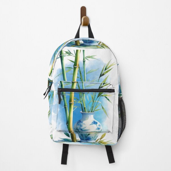 Item preview, Bamboo in Porcelain Vase | Zen Botanical Watercolor designed and sold by Plantinum.