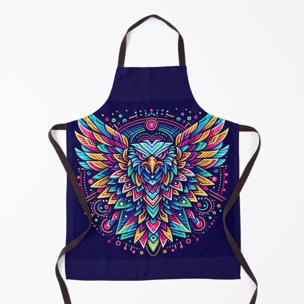 Item preview, colorful geometric decorative mystic eagle designed and sold by Dogandesighn.