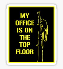 Arborist Design : My office is on the top floor yellow Sticker