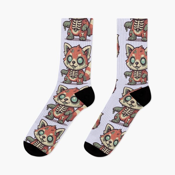 Artikelvorschau, Zombie Roter Panda – Süßes gruseliges Untoten-Design entworfen und verkauft von Design Delinquent.