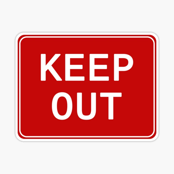 keep out sign clipart arc