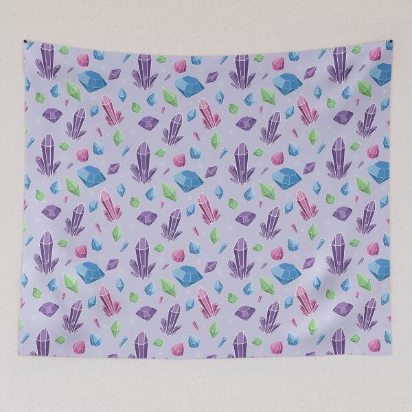 Item preview, Purple Crystals Repeating Pattern - Boho Gems designed and sold by Natashalhn.