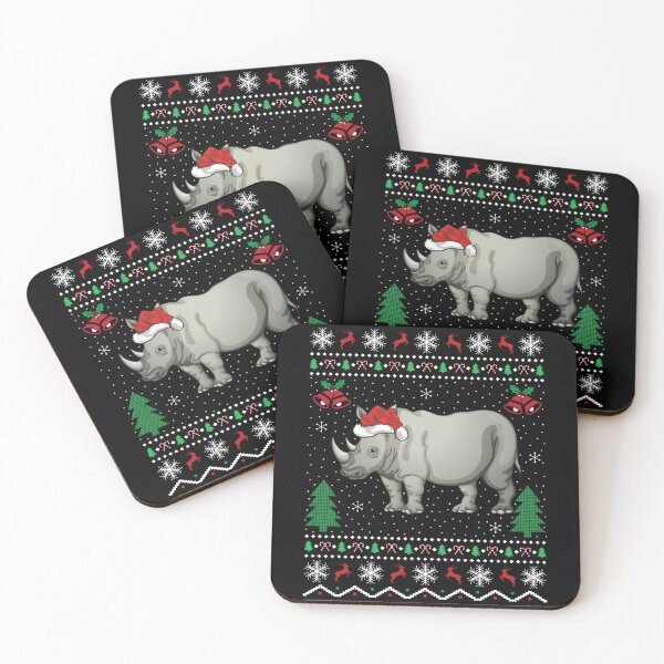 Item preview, Funny Santa Rhinoceros Xmas Gift Ugly Rhino Christmas designed and sold by hatwarhamteri.