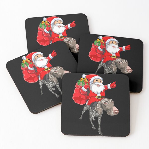 Item preview, Funny Santa Riding German Shorthaired Pointer Dog Christmas designed and sold by hatwarhamteri.