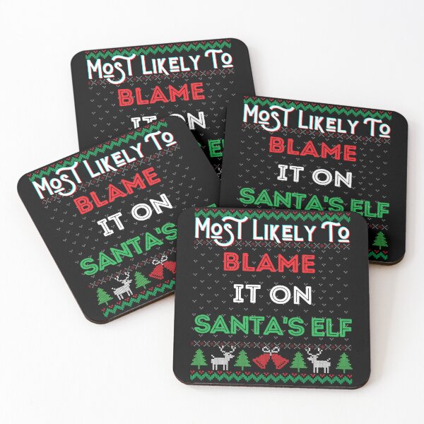 Item preview, Most Likely To Blame It On Santa's Elf Christmas Sweater Fun designed and sold by ChristineAyer.