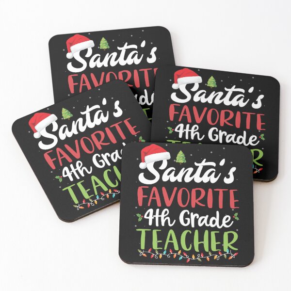 Item preview, Funny Santa's Favorite 4th Grade Teacher Christmas Gifts designed and sold by hatwarhamteri.