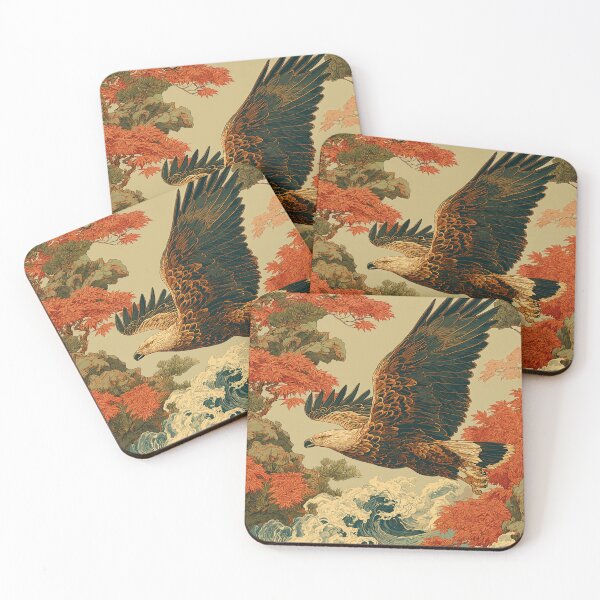 Item preview, Soaring Hawk Over Autumn Sea designed and sold by SuperNovaDesigns.