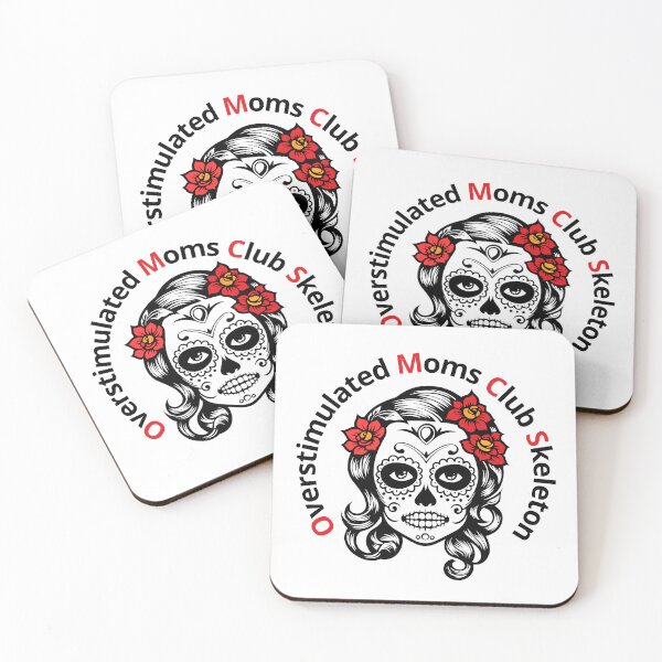 Item preview, Overstimulated Moms Club Skeleton – Funny Coffee Parenting Mental Health Design designed and sold by Lunaria Arts.
