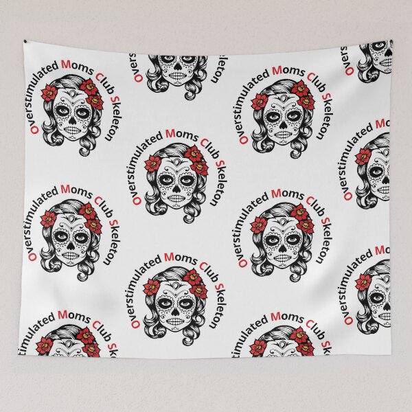 Item preview, Overstimulated Moms Club Skeleton – Funny Coffee Parenting Mental Health Design designed and sold by Lunaria Arts.