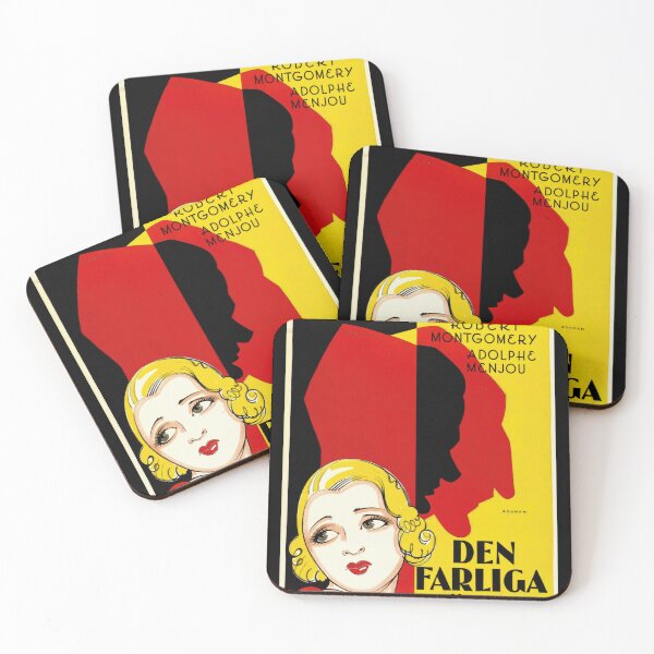 Item preview, Vintage Art Deco Movie Poster | Den Farliga Vägen | Constance Bennett & Robert Montgomery | 1930s Film Decor designed and sold by artofuniverse.