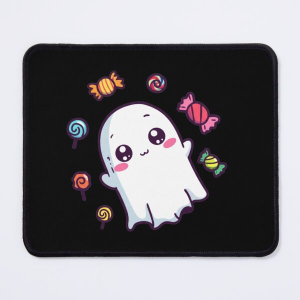 Item preview, Chibi Cute Ghost Halloween | Kawaii Funny Ghost with Candy | Adorable Anime Spooky Design designed and sold by ColorSplash123.