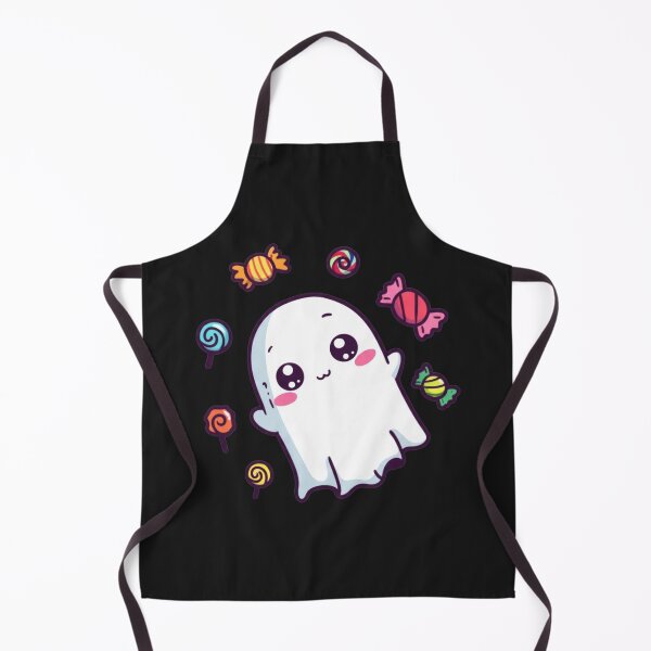 Item preview, Chibi Cute Ghost Halloween | Kawaii Funny Ghost with Candy | Adorable Anime Spooky Design designed and sold by ColorSplash123.