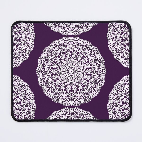 Item preview, Sacred Geometry Mandala Purple White Lotus Flower Buddhist Meditation Art designed and sold by DivineMandala.
