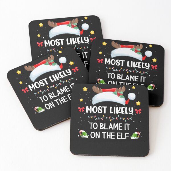 Item preview, Most Likely To Blame It On The Elf Santa Hat Matching Family designed and sold by ChristineAyer.