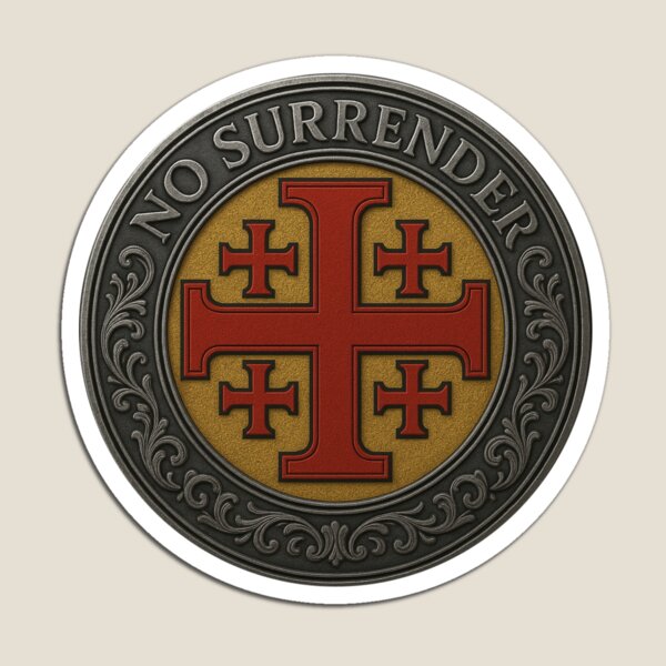 Item preview, Jerusalem Cross No Surrender designed and sold by historyandmore.