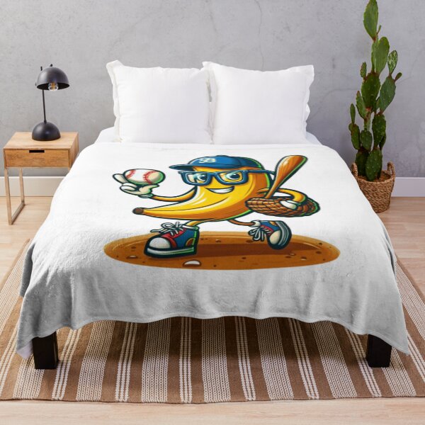 Item preview, Banana playing baseball fruit lover baseball player 2 designed and sold by Almanzalbert.
