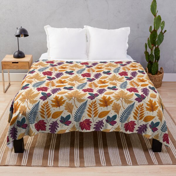 Item preview, A whimsical pattern of colorful leaves in fall designed and sold by Merrylands Artshop.