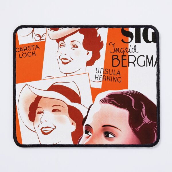 Item preview, Vintage Ingrid Bergman Poster | 1930s European Cinema Art | Kvartetten Gifter Sig | Bold Colors & Elegant Typography designed and sold by artofuniverse.