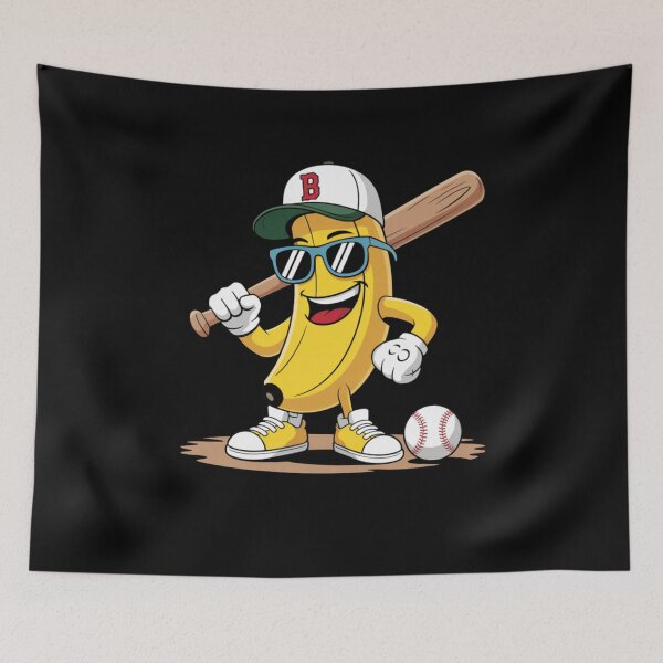 Item preview, Cute Banana Baseball - Funky Banana baseball designed and sold by Almanzalbert.