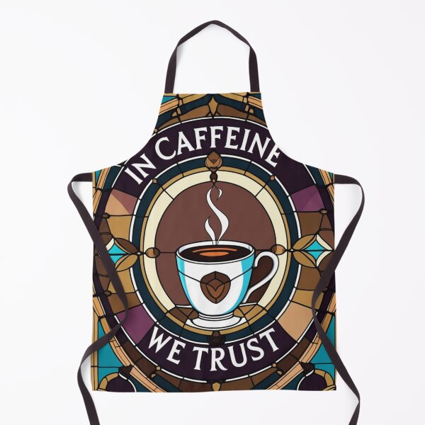 Item preview, In Caffeine We Trust – Stained Glass Coffee Design designed and sold by Design Delinquent.