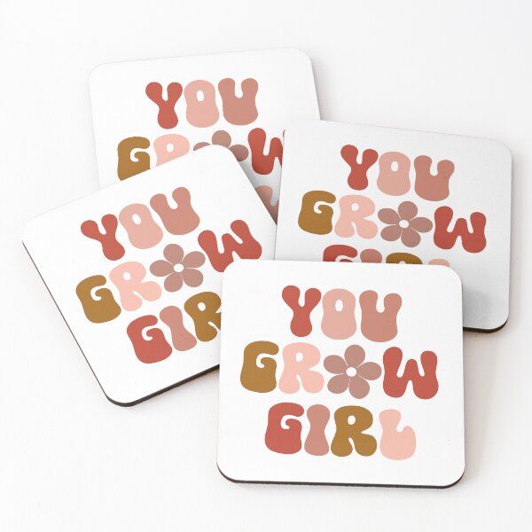Item preview, You Grow Girl motivational quote designed and sold by ApricotBlossom.