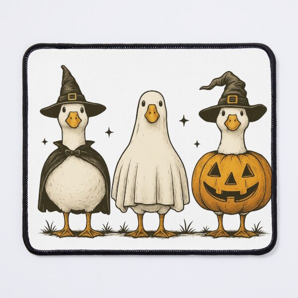 Item preview, Halloween Duck Trio | Witch Ghost Pumpkin Duck Clipart | Funny Fall designed and sold by OnaraDesign.