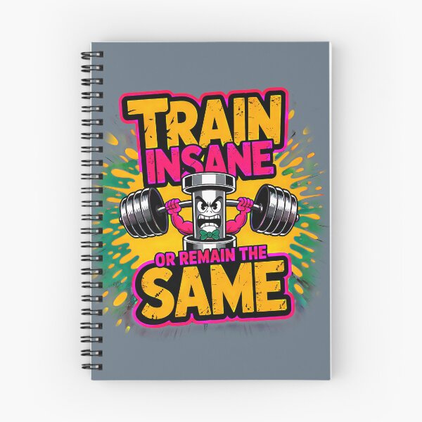 Item preview, Train Insane Angry Dumbbell Motivational Fitness Design designed and sold by PENLEAF DESIGNS.