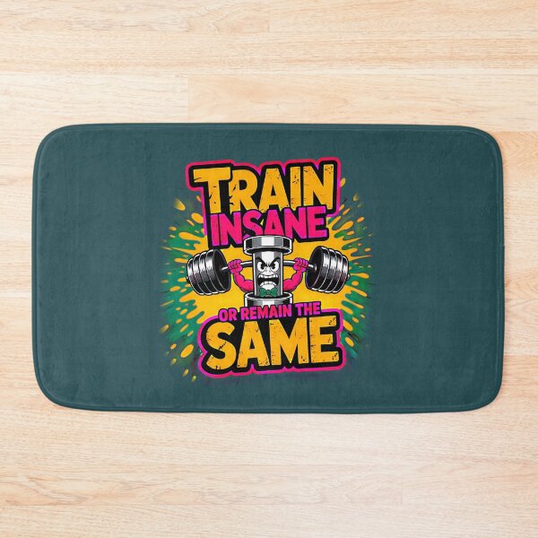Item preview, Train Insane Angry Dumbbell Motivational Fitness Design designed and sold by PENLEAF DESIGNS.