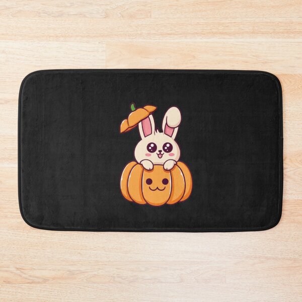 Item preview, Chibi Kawaii Bunny in Pumpkin | Cute Funny Halloween Rabbit | Adorable Anime Style Design designed and sold by ColorSplash123.