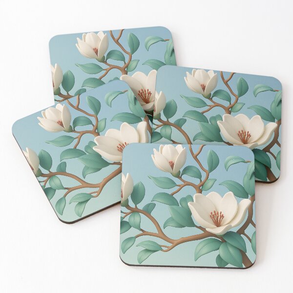 Artikelvorschau, Magnolie 3D Baum und Blumen entworfen und verkauft von Karen Harding Art and Illustration .