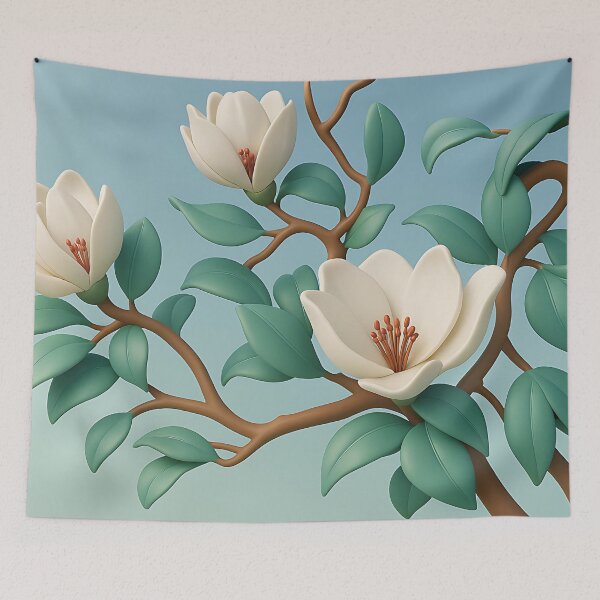 Item preview, Magnolia 3D tree and Flowers designed and sold by Karen Harding Art and Illustration .