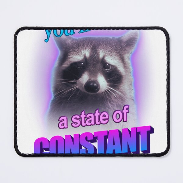 Item preview, What State Do You Live In A State Of Constant Anxiety Raccoon Word Art designed and sold by Nyahtreich.