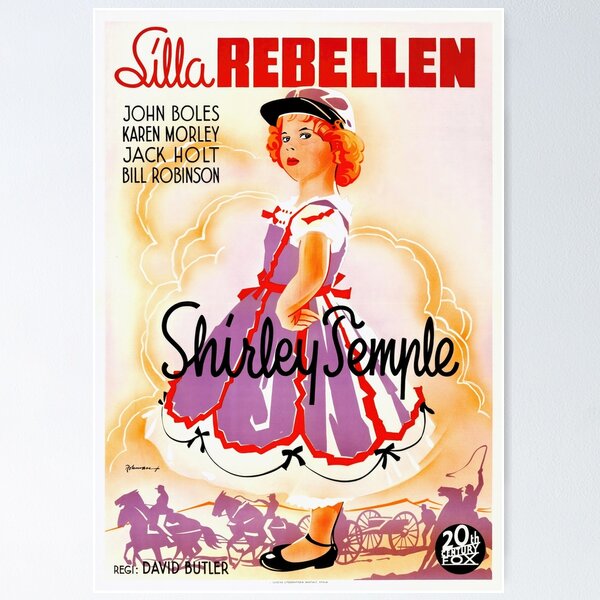 Item preview, Vintage Movie Poster | Shirley Temple Art Deco Print | Classic Cinema Decor | The Littlest Rebel | Historical Wall Art designed and sold by artofuniverse.