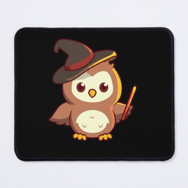 Item preview, Chibi Kawaii Owl Wizard | Cute Magic Owl with Wand | Adorable Anime Halloween Design designed and sold by ColorSplash123.