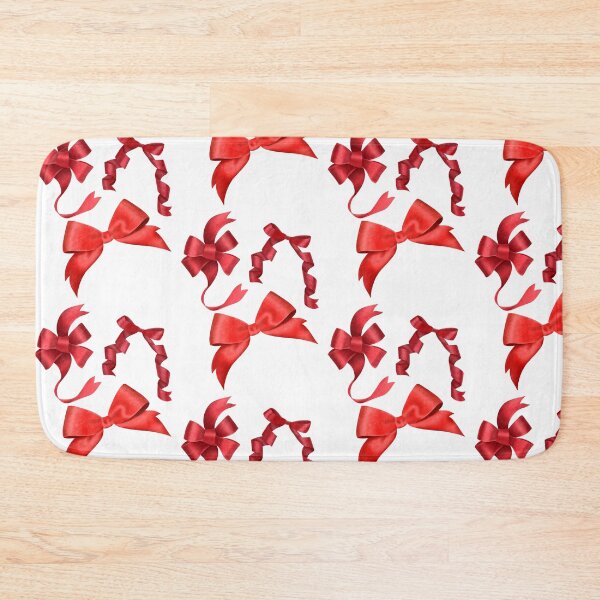 Item preview, Elegant bows made of red ribbons. Bright satin bows. designed and sold by Grin Katalina Floral Patterns & Cozy Art.