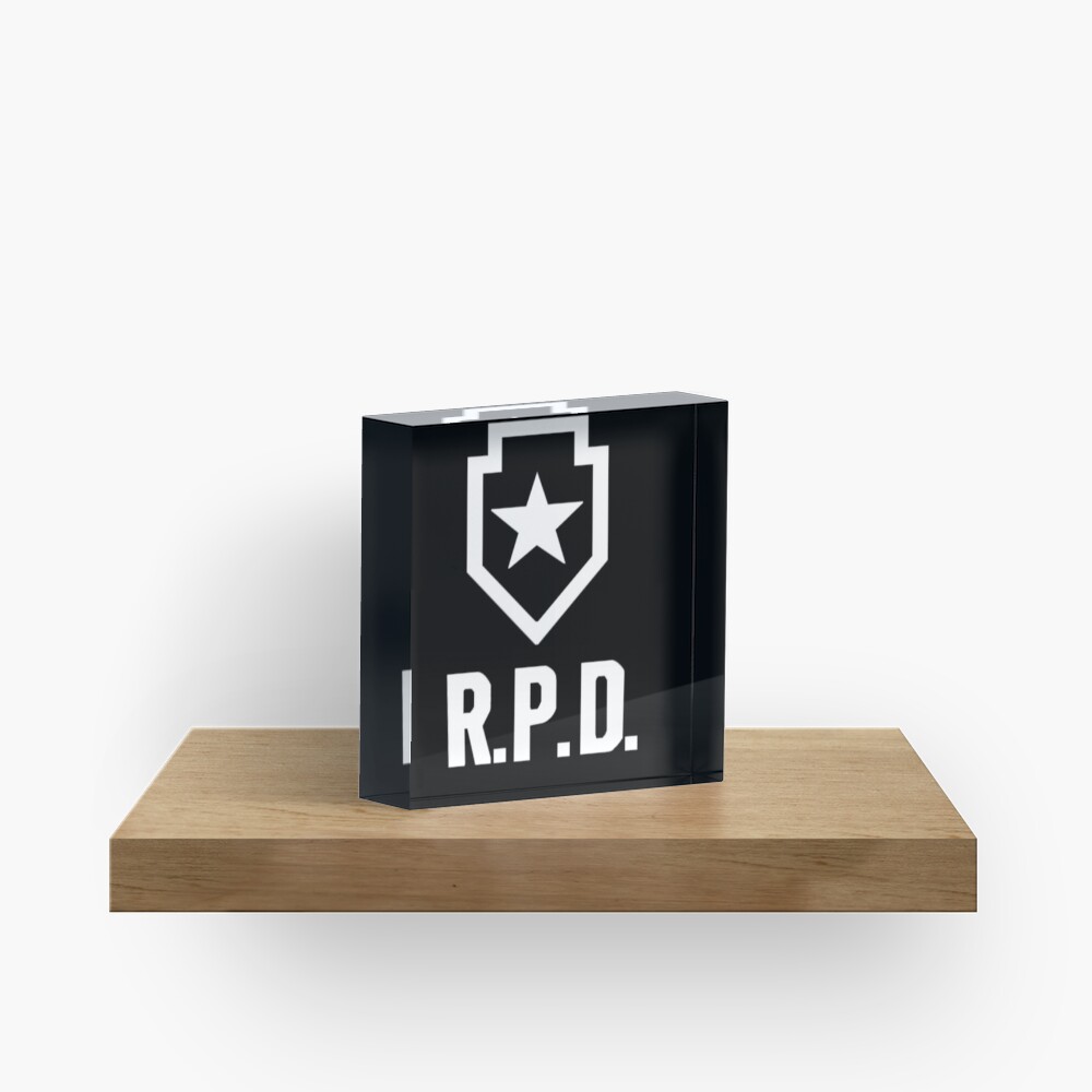 "Resident Evil 2: REmake RPD Logo" Acrylic Block by Gekidami | Redbubble