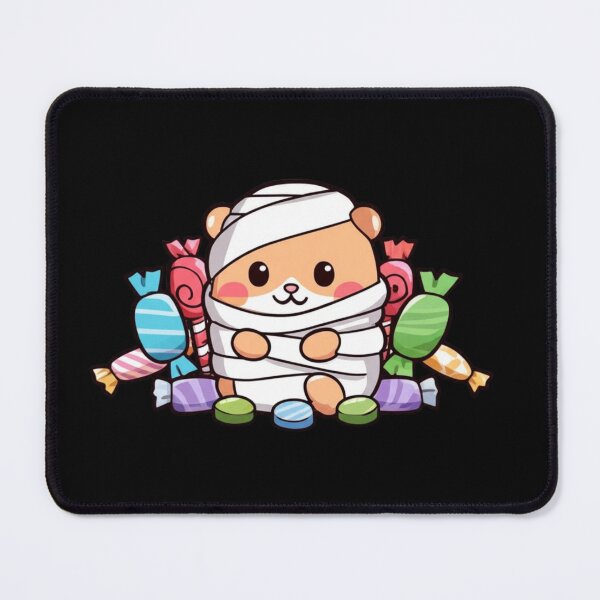 Item preview, Chibi Kawaii Hamster Mummy | Cute Halloween Hamster with Candy | Funny Anime Design designed and sold by ColorSplash123.