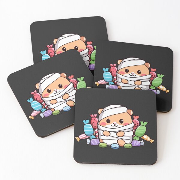 Item preview, Chibi Kawaii Hamster Mummy | Cute Halloween Hamster with Candy | Funny Anime Design designed and sold by ColorSplash123.