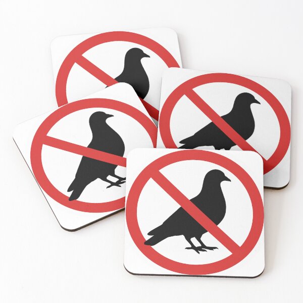 Item preview, No Pigeons – Funny Prohibition Sign designed and sold by BadPidgeon.