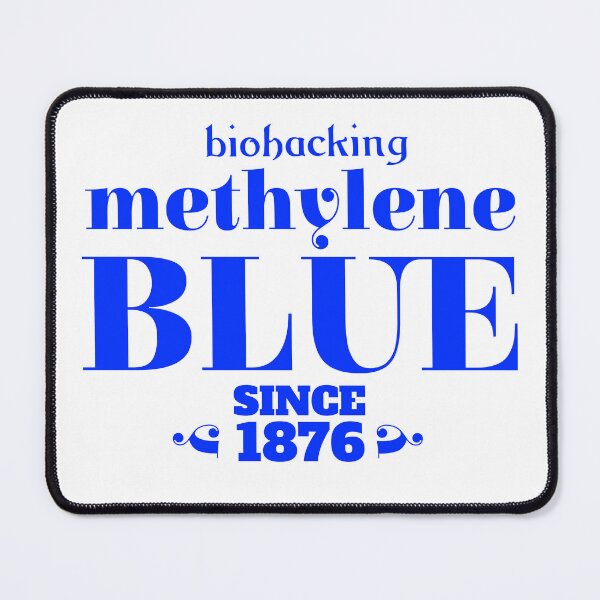 Item preview, Methylene blue biohacking  - retro and elegant typographic look designed and sold by WearTheTexts.