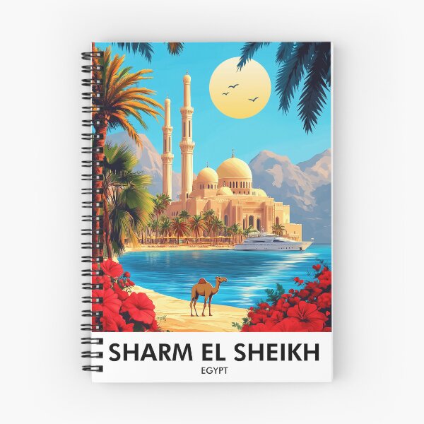 Item preview, Sharm El Sheikh Retro Travel Print designed and sold by HomeLivingCo.