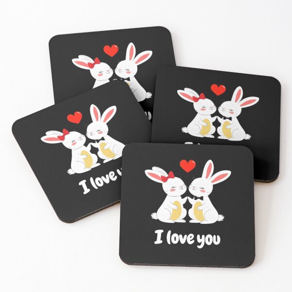 Item preview, Rabbits in love. designed and sold by MyHappyArtShop.