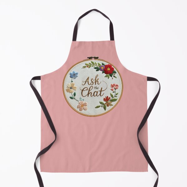 Item preview, Ask ChatGPT :) old-fashionable embroidery with actual advice / funny designed and sold by WearTheTexts.