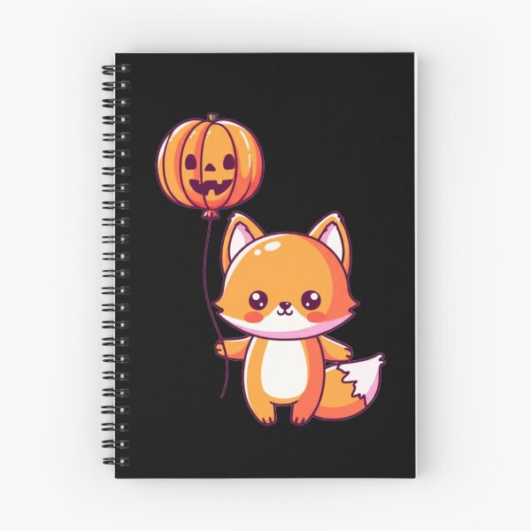 Item preview, Chibi Kawaii Fox Halloween | Cute Fox with Jack-O-Lantern Balloon | Funny Anime Animal Design designed and sold by ColorSplash123.