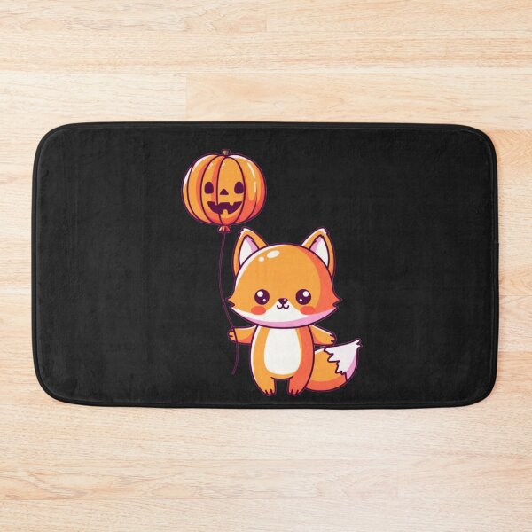 Item preview, Chibi Kawaii Fox Halloween | Cute Fox with Jack-O-Lantern Balloon | Funny Anime Animal Design designed and sold by ColorSplash123.