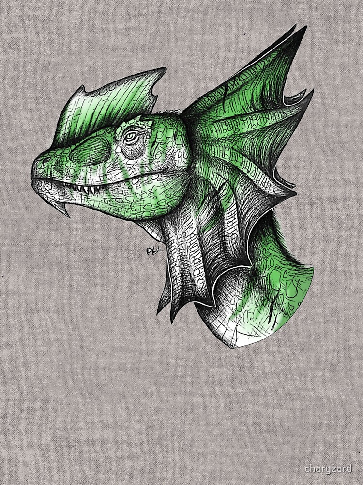 green dilophosaurus