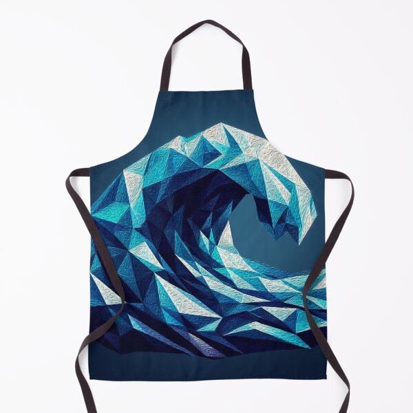 Item preview, Fluffy Geometric Wave – Digital Ocean Art designed and sold by InFrameVision.